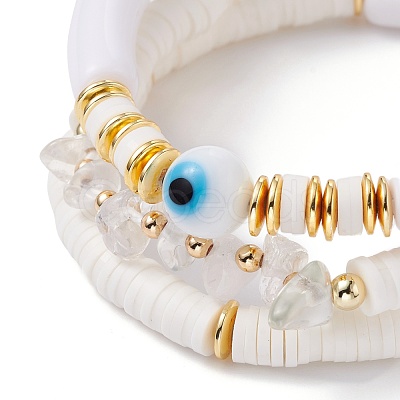 Chunky Tube Beads Bracelets Set BJEW-JB07224-1