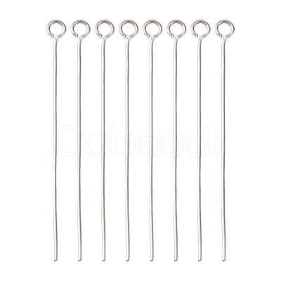 Tarnish Resistant Stainless Steel Eye Pin Jewelry Findings X-STAS-E013-0.6x40mm-1
