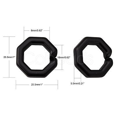 Opaque Spray Painted Acrylic Linking Rings OACR-S021-26A-C01-1