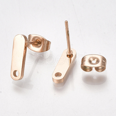 304 Stainless Steel Stud Earring Findings X-STAS-S107-18-1