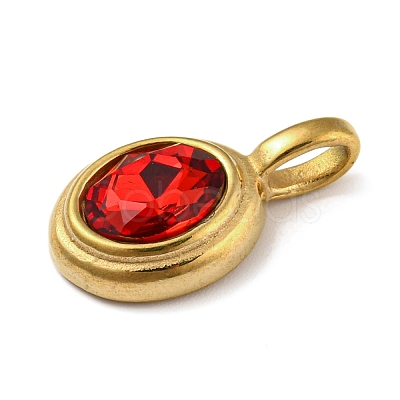 Golden Plated 304 Stainless Steel Rhinestone Pendants LS-STAS-Q253-01G-06-1