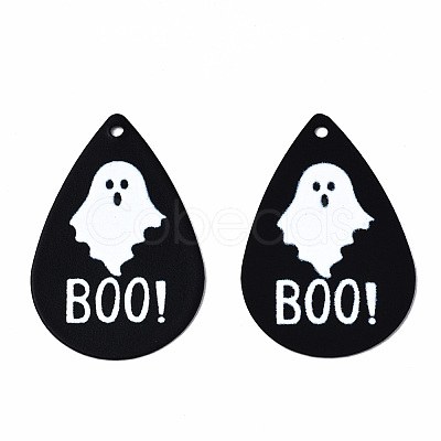 Spray Painted Iron Pendants X-IFIN-T016-64-1