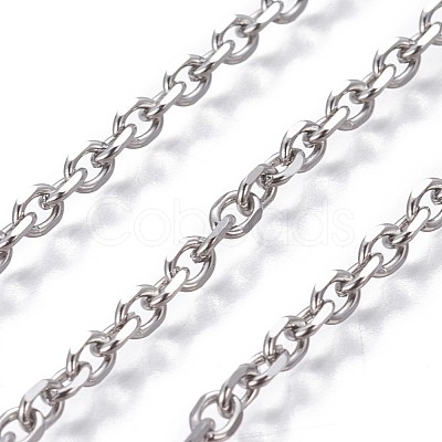 Tarnish Resistant 304 Stainless Steel Cable Chains CHS-P007-27P-04-1