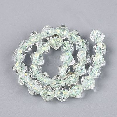 Handmade Foil Glass Beads Strands FOIL-Q002-06C-1