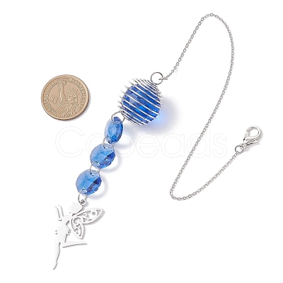 Glass Round & Octagonal Beads Hanging Suncatchers HJEW-JM04617-01-1