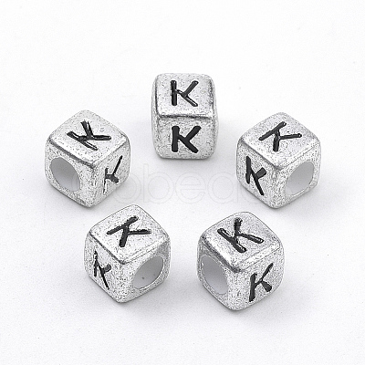 Plated Acrylic Beads X-PB43C9308-K-1