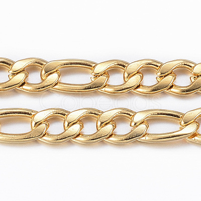 3.28 Feet Ion Plating(IP) 304 Stainless Steel Figaro Chains X-CHS-H009-32G-1