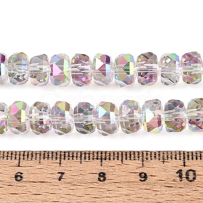 Electroplate Transparent Glass Beads Strands EGLA-N022-04A-D18-1