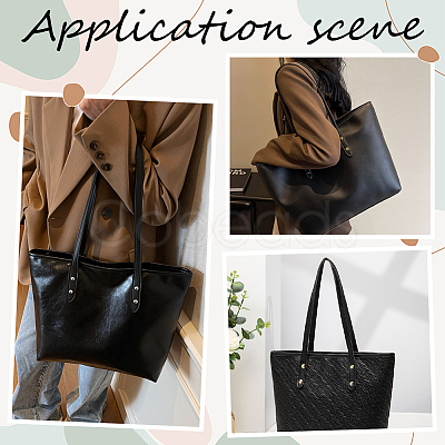 2Pcs Imitation Leather Bag Strap PURS-CL0001-08B-1