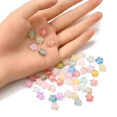 200Pcs Frosted Acrylic Charms OACR-FP0001-25-1