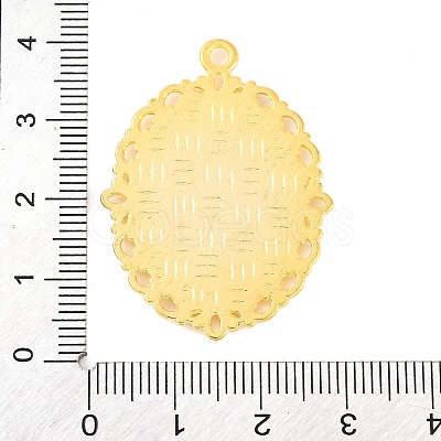 Tibetan Style Oval Alloy Pendant Cabochon Settings TIBEP-Q054-44G-RS-1