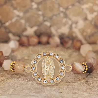 Religion Alloy Connector Charms with Crystal Rhinestone FIND-WH0416-94-1