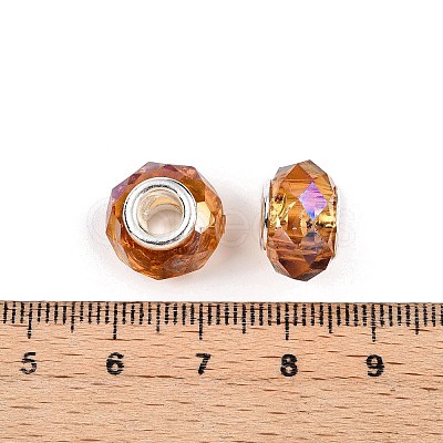 Transparent Glass European Beads GPDL-N004-D14mm-A06-1