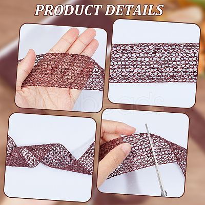 12.5 Yards Sparkle Polyester Mesh Ribbon OCOR-HY0001-06-1