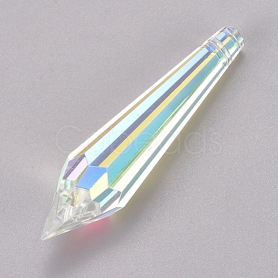 Transparent Glass Big Cone Pendulum Pendants LS-GLAA-WH0015-34E-1
