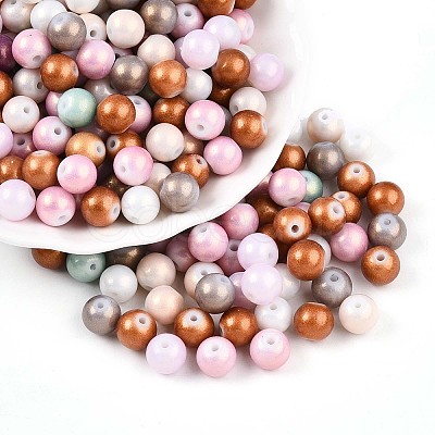 Baking Paint Glass Pearl Beads X1-DGLA-S115-8mm-MK-1