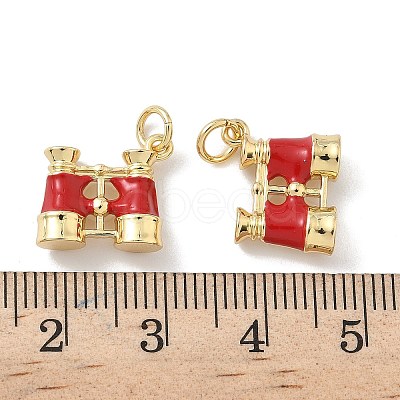 Brass Enamel Pendants KK-P325-23G-02-1