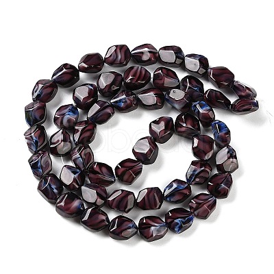 Handmade Gold Sand Lampwork Beads Strands LAMP-U001-01E-1