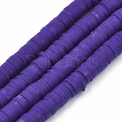 Handmade Polymer Clay Beads Strands CLAY-R089-6mm-011-1