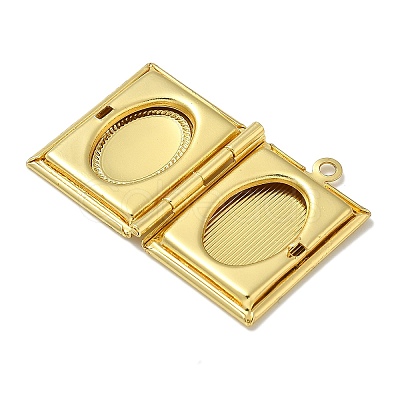 Brass Locket Pendants X-KK-Q019-11G-1