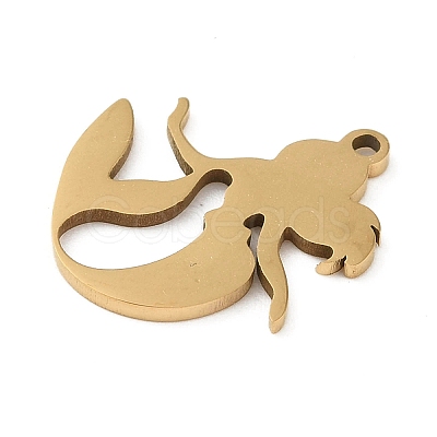 5Pcs 201 Stainless Steel Pendants STAS-B064-19G-1