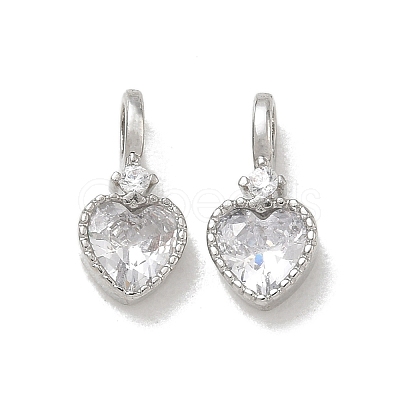 Brass Pave Clear Cubic Zirconia Charms CU-CBA6E4E-19P-B-1