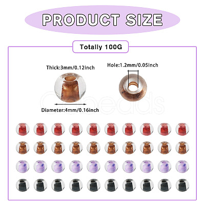 100G Transparent Glass Round Seed Beads SEED-TA0001-44B-1