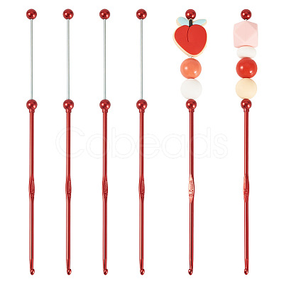 4Pcs DIY Alloy Beadable Crochet Hooks AJEW-TA0003-50A-1