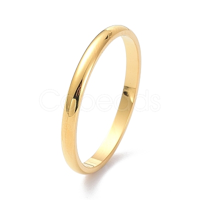 2mm Polished Plain Dome Finger Ring for Girl Women X-RJEW-C012-05F-G-1