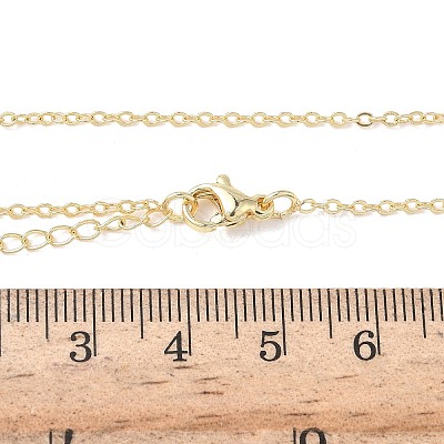 Brass Cable Chain Necklaces NJEW-G183-03G-03-1