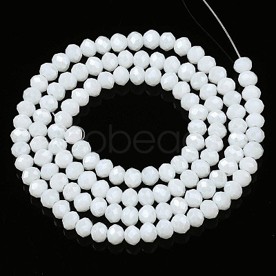 Electroplate Glass Beads Strands X-EGLA-A034-P4mm-A21-1