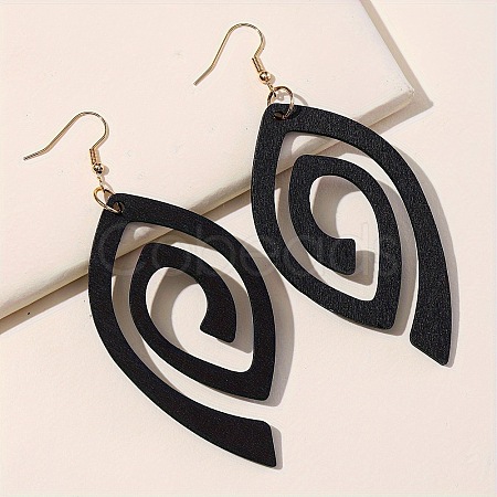 Iron Wood Dangle Earrings for Women WG05794-04-1