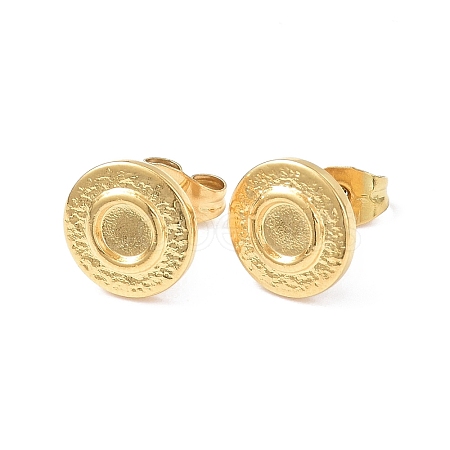 Ion Plating(IP) 304 Stainless Steel Stud Earring Finding EJEW-I285-28G-1