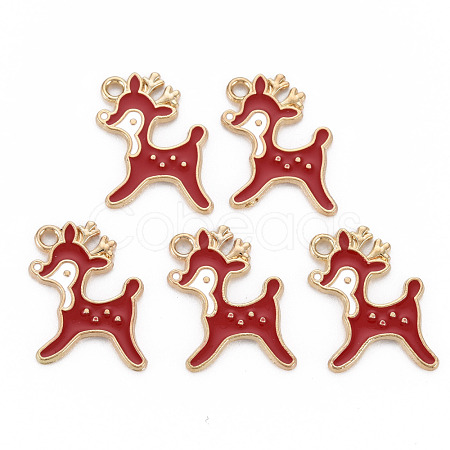Alloy Enamel Pendants ENAM-S126-062B-NR-1