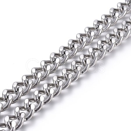 Tarnish Resistant 304 Stainless Steel Curb Chains STAS-P219-03-1