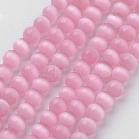 Cat Eye Round Beads Strands X-CER20-1