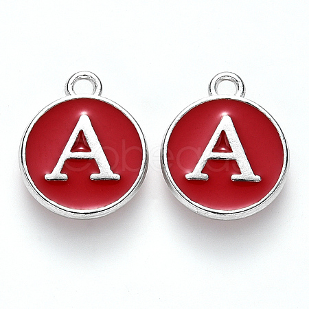 Platinum Plated Alloy Enamel Charms LS-ENAM-S118-03A-P-1