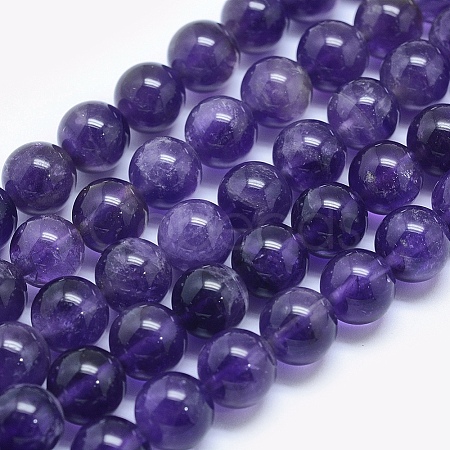 Natural Amethyst Beads Strands X2-G-E481-03-8mm-1