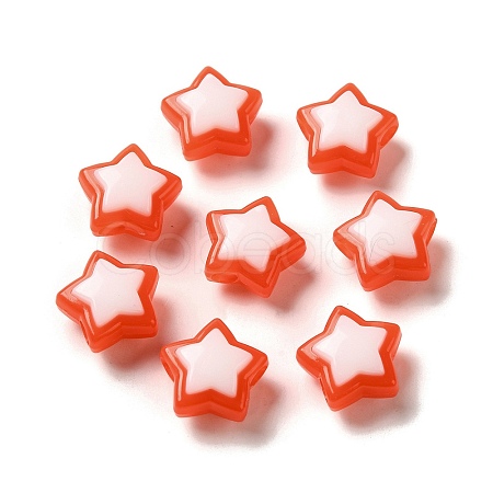 Imitation Jelly Transparent Acrylic Beads SACR-R741-03A-1