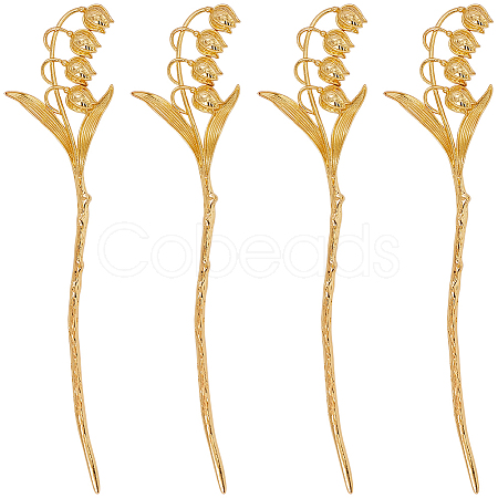6Pcs Alloy Hair Sticks OHAR-SC0002-96-1