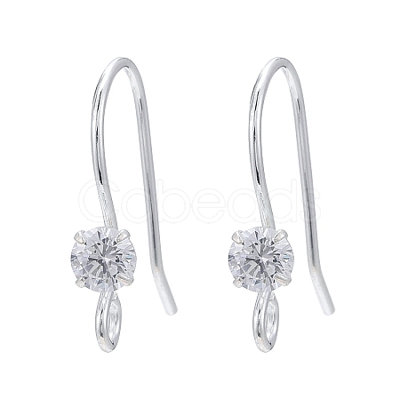 925 Sterling Silver Earring Hooks STER-S002-52-1
