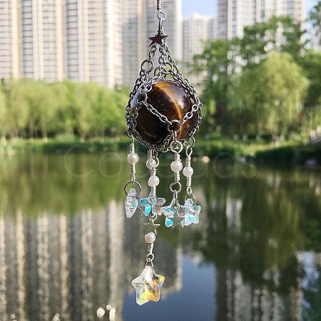 Glass Pendant Decoration DJEW-PW0019-09-P06-1