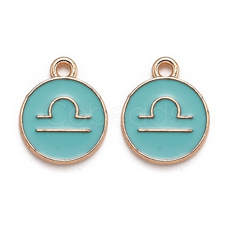 Alloy Enamel Pendants ENAM-S124-01B-13K-1