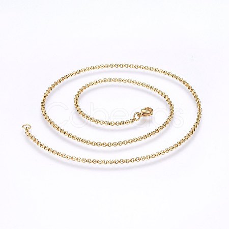 304 Stainless Steel Cable Chain Necklaces LS-NJEW-P226-02G-01-1