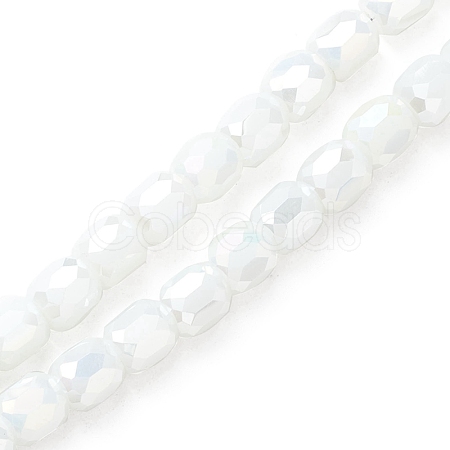 Electroplate Glass Beads Strands EGLA-K015-08I-1