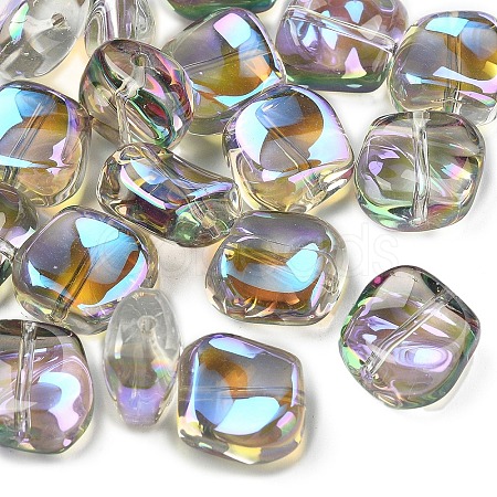 20Pcs Electroplate Glass Beads EGLA-YW0005-15C-1
