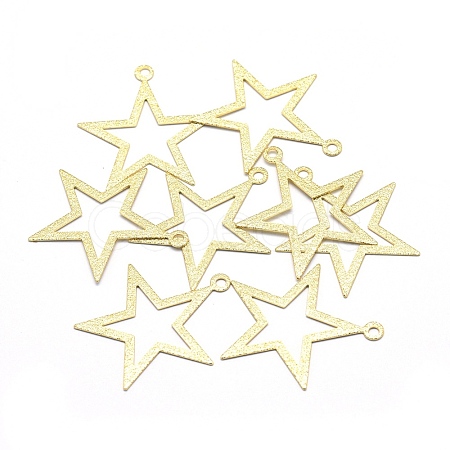 Brass Pendants KK-P155-11G-NR-1