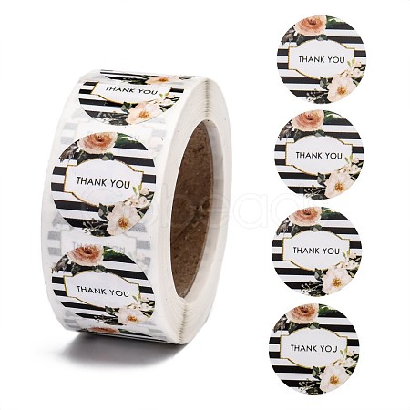1 Inch Thank You Roll Stickers DIY-E023-07B-1