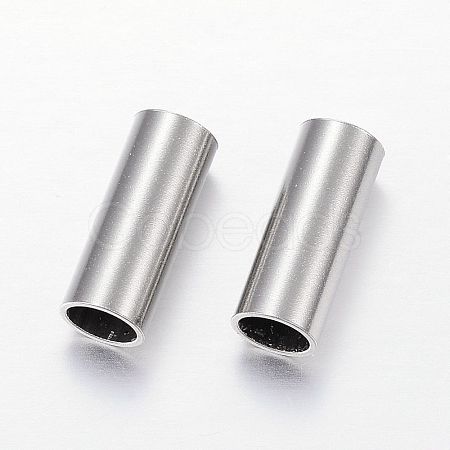 Tarnish Resistant 304 Stainless Steel Tube Beads STAS-P128-11-1
