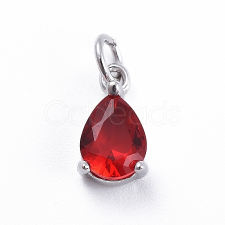 Brass Micro Pave Cubic Zirconia Pendants ZIRC-E164-64P-A-1